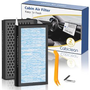 Tesla Model 3 Model Y Cabin Air Filter Replacement Accessories, 2 Pack H13 HEPA Premium Activated Carbon Air Filter for Tesla Model 3/Y (2016-2025), 4-Stage Filtrtion in Kuwait