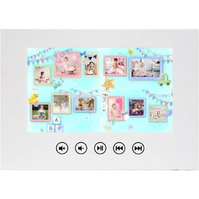 Newborn Birthday Video Greeting Card – Custom Slideshow with Your Photos – Delightful Gift for Babies – 7" LCD Screen, 4GB Storage, Rechargeable Battery, Ready for Instant Playback in Kuwait