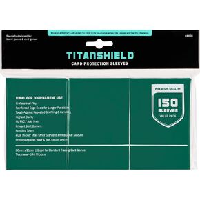 أكمام بطاقات مميزة من TitanShield | متوافق مع بوكيمون، ون بيس، ولوركانا، وفليش آند بلود، وماجيك ذا جاذرينج إم تي جي | (150 أكمام - قياسي) (1، رمادي داكن، قياسي | 66 × 91 مم) in Kuwait