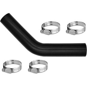 1" Gasoline Fuel Filler Neck Hose with 4 Clamps - 15 7/8" Length Gas Tank Hose Replacement (1" ID 45 Degree) in Kuwait