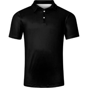 uideazone Mens Golf Shirt Dry Fit Athletic Polo Shirts Moisture Wicking Performance 3D Print Short Sleeve in Kuwait