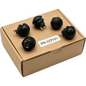 5PCS 21649 Flush Button P9-122121 Waterproof IP68 Reset Black 12MM Fits for Mechanical parts in Kuwait