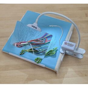 ViviLux Extra Large 3X Magnifier with Clip and ViviLux Extended LED Craft Light. This Item has Been Replaced with VLMCCL01RE - Magnet has Been Updated to Rare Earth Magnet in Saudi Arabia