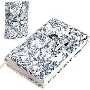 Aplufine Adjustable Fabric Book Cover with Elastic Band, Washable Reusable Book Sleeve for Hardcover Books, Textbooks, Novels & Journals, Book Protector with Pocket & Bookmark,Book Gift in Saudi Arabia