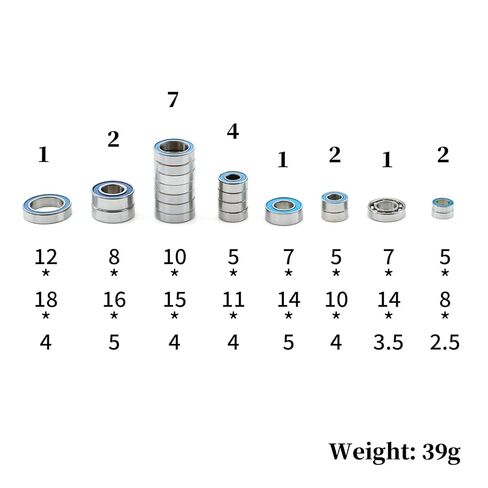 RC Repair Parts Compatible with TRAXXAS for Mini for Maxx RC Car Upgrade Replacement Parts Accessories 20pcs Rubber Sealed Ball Bearing Kit in Kuwait