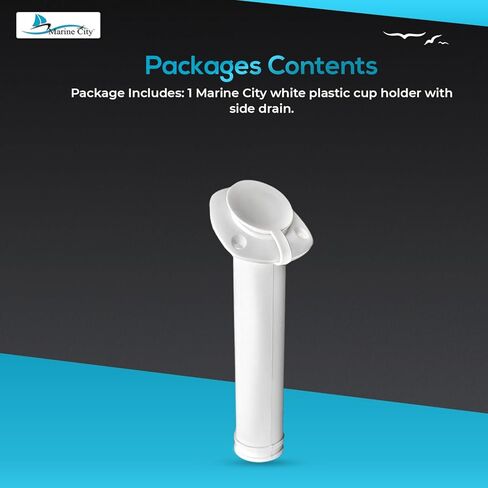 MARINE CITY White Nylon Flush Mount Rod Holder UV Stabilized 30 Degree with Cap Cover and 316 Stainless Steel Gasket for Boats – Marines – Ships – Yachts (Pack of 2) in Saudi Arabia