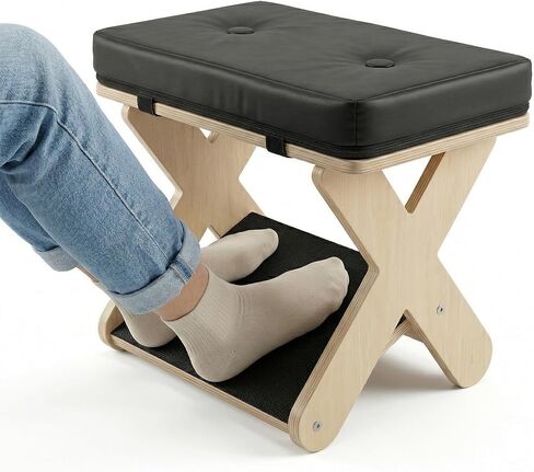 Wooden Foot Rest Under Desk for Office, Ergonomic Desk Foot Rest with Non-Slip Surface, Footrest for Under Desk at Work, Office Foot Stool for Home, Study and Gaming in Kuwait