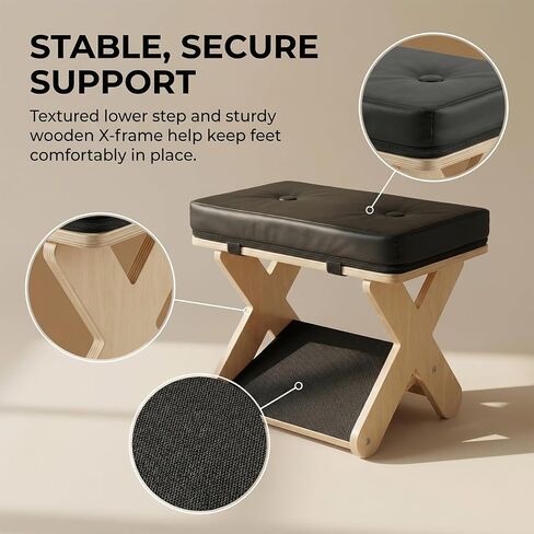 Wooden Foot Rest Under Desk for Office, Ergonomic Desk Foot Rest with Non-Slip Surface, Footrest for Under Desk at Work, Office Foot Stool for Home, Study and Gaming in Kuwait
