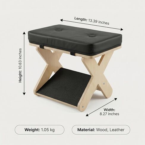 Wooden Foot Rest Under Desk for Office, Ergonomic Desk Foot Rest with Non-Slip Surface, Footrest for Under Desk at Work, Office Foot Stool for Home, Study and Gaming in Kuwait