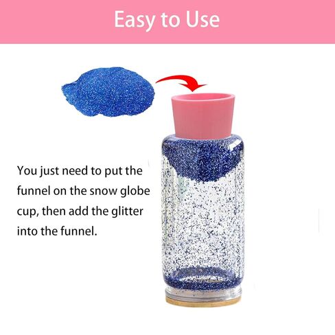 Upgraded Large Glitter Funnel for Snow Globe Tumblers, Funnel for Adding Glitter to Snowglobe Cups, DIY Glitter Cup Making Tools (Cups not Included) in Kuwait