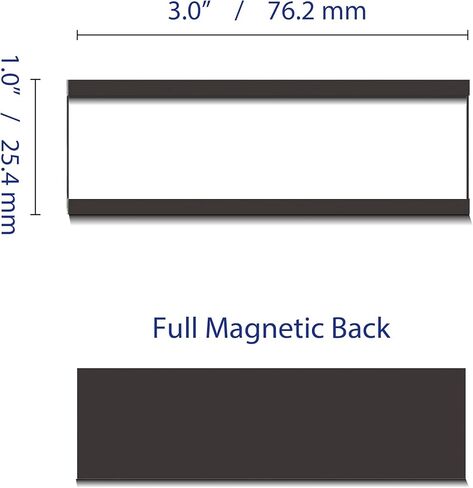 IMAGAME Magnetic Tool Organizer, 30 Packs Flexible Magnetic Label Holder 3"x1", C Channel Tool Box Label Holder for Garage Organization, Workshop, Storage Bin, Locker, Shelf - No Scratch, Easy Move in Kuwait