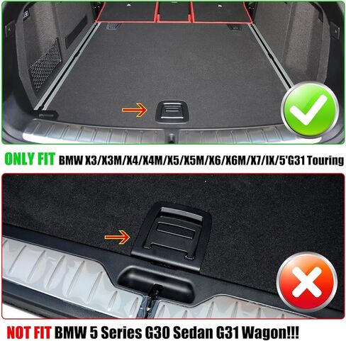 Jaronx متوافق مع مقبض السجاد BMW Trunk Mat لـ X3 G01 2018-2024/X4 G02 2018-2025/X5 G05 2019-2025/X6 G06 X7 G07 2020-2025، استبدال مقبض سجادة الأرضية الخلفية لسيارات BMW 51479471108 in Kuwait