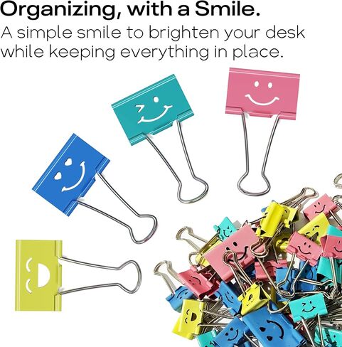 Optomni Binder Clips، 62 حزمة، أحجام متنوعة - صغيرة ومتوسطة وكبيرة، مشابك ورق معدنية ملونة للمكتب والمدرسة والمستندات والملفات والتنظيم in Kuwait