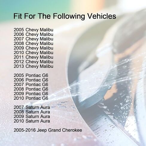 Front Windshield Washer Nozzles Kit for 05-16 Jeep Grand Cherokee 05-13 Chevy Malibu 05-10 Pontiac G6 07-10 Saturn Aura 55372143AB 55079049AA Wiper Spray Washer Jet with 3M Fluid Hose & 6 Connectors in Kuwait