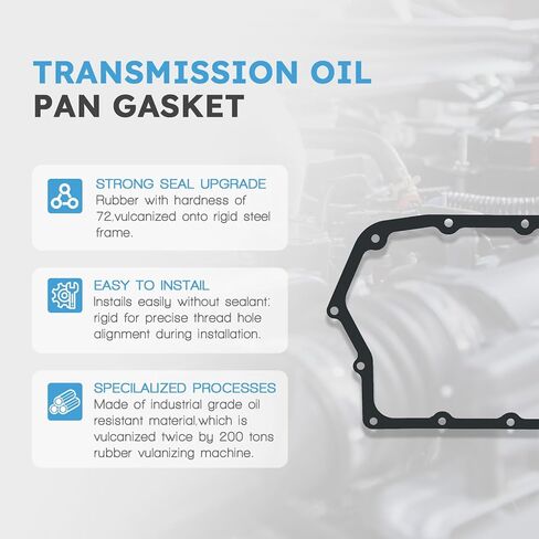 Transmission Oil Pan Gasket Compatible with Dodge Avenger Journey Grand Caravan 2008-2018 Replacement for Chrysler 200 Pacifica Sebring Town & Country 2007-2016 Replace # TOS18757 in Kuwait