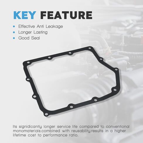 Transmission Oil Pan Gasket Compatible with Dodge Avenger Journey Grand Caravan 2008-2018 Replacement for Chrysler 200 Pacifica Sebring Town & Country 2007-2016 Replace # TOS18757 in Kuwait