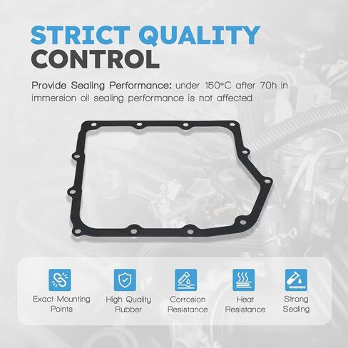 Transmission Oil Pan Gasket Compatible with Dodge Avenger Journey Grand Caravan 2008-2018 Replacement for Chrysler 200 Pacifica Sebring Town & Country 2007-2016 Replace # TOS18757 in Kuwait