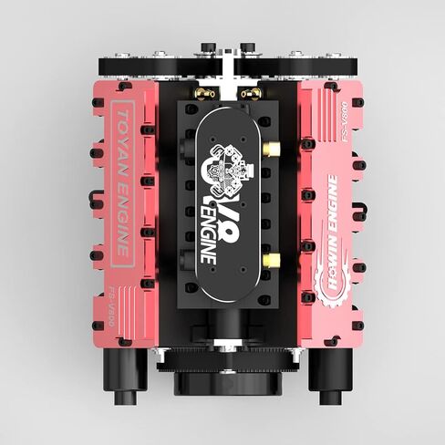 V8 Engine Kit That Works, FS-V800 1/10 Eight-Cylinder Four-Stroke Water-Cooled Nitro Engine Model for RC Car & Boat (KIT Version) in Kuwait