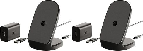 Motorola TurboPower 15W Qi Wireless Stand for Fast Charging of Moto Edge 2022/2023, Edge+ (Plus) 2023/2022/2020, Razr+ (Plus) 2023, Razr 2023, ThinkPhone by Motorola in Kuwait