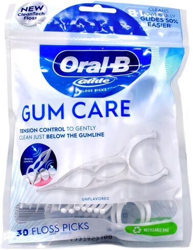 Oral-B Glide Gum Care Floss Picks, 30 Count (Pack of 1) in Saudi Arabia