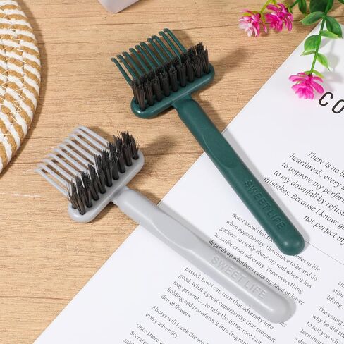 2Pcs Hairbrush Cleaner Tool Hair Brush Cleaner Tool 2-in-1 Comb Cleaners Tools for Women Men Home Travel Salon Removing Hair Dust in Kuwait