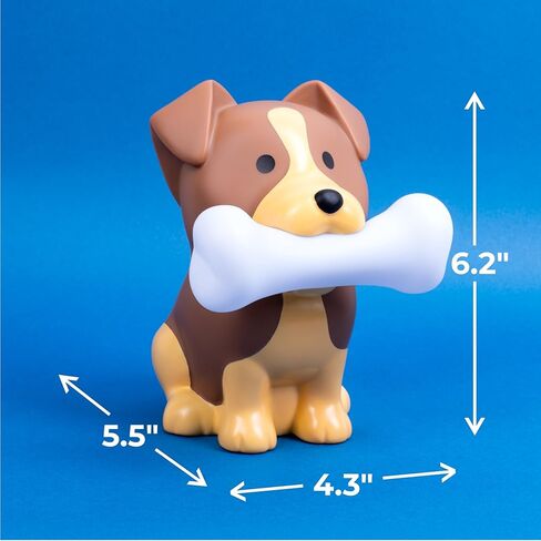 Fizz Creations Rufus The Dog Mood Light – Adorable Kawaii Night Light for Kids, Nursery, Bedroom & Office Décor – Battery Operated LED Lamp with Bone-Shaped Light – Cute Idea for Dog Lovers in Saudi Arabia