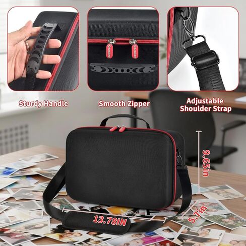 Camera Case for Canon EOS Rebel T7/R50/R6 Mark II/R100, for Sony Alpha 7 IV/ ZV-E10/ A6400/ A6700/A6100, for Nikon D7500 DSLR SLR Cameras, Bag for Lens/ Battery/ Tripod, with Shoulder Strap - Box Only in Saudi Arabia