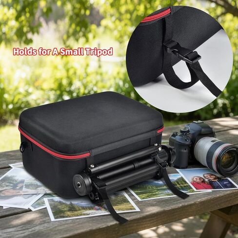Camera Case for Canon EOS Rebel T7/R50/R6 Mark II/R100, for Sony Alpha 7 IV/ ZV-E10/ A6400/ A6700/A6100, for Nikon D7500 DSLR SLR Cameras, Bag for Lens/ Battery/ Tripod, with Shoulder Strap - Box Only in Saudi Arabia