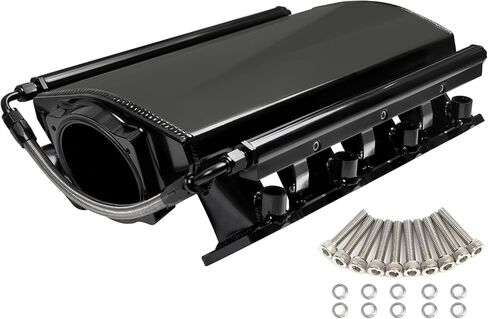 Low Profile For LS3 Intake Manifold EFI Compatible with LS Rectangle Port Head Aluminum (102mm Silver) in Kuwait