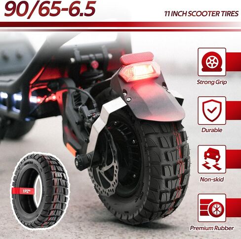 1PZ ET3-XDF Motorcycle Electric Scooter Refitted 11-inch Tubeless Tyre 90/65-6.5 Thick Road Tire for Dualtron Zero 11X Kaabo Scooter 38cc 47cc 49cc Mini Pocket Bikes MTA1 MTA2 GP-RSR in Kuwait