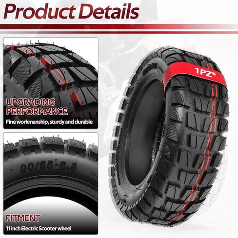 1PZ ET3-XDF Motorcycle Electric Scooter Refitted 11-inch Tubeless Tyre 90/65-6.5 Thick Road Tire for Dualtron Zero 11X Kaabo Scooter 38cc 47cc 49cc Mini Pocket Bikes MTA1 MTA2 GP-RSR in Kuwait