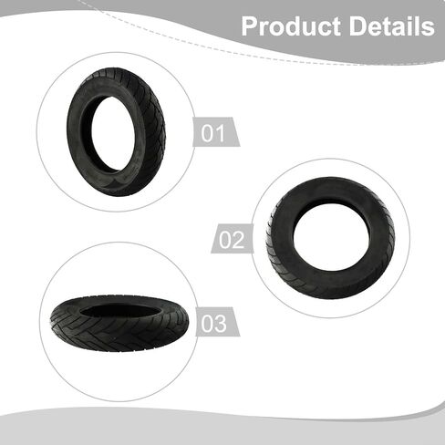 Scooter Tire, Tubeless 12X3" Tire For E-Bike E-Moto Moped E-Tricycle, Outer Tire Dirt Bike Street Tire Dirt Bike Tire For Electric Scooter & Bike For Electric Scooter Upgrade Lightweight Replacement in Kuwait
