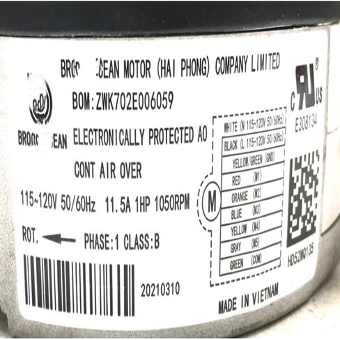 Replacement for BROAD-OCEAN ZWK702E006059 ECM Module ONLY 1 HP 115-120V 1050 RPM used #Z763#Used #Tested in Kuwait