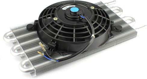 Speedmaster PCE186.1024 Flat Transmission Oil Cooler 15.5" x 7.5" & Electric Thermo Fan Kit in Kuwait