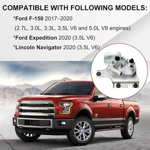 Engine Oil Cooler Compatible with Ford F-150 2017-2020, Expedition 2020, Navigator 2020 – Direct Fit for OEM # HL3P7869A, HL3P7869AA, HL3Z7A095B, V25603026 in Kuwait