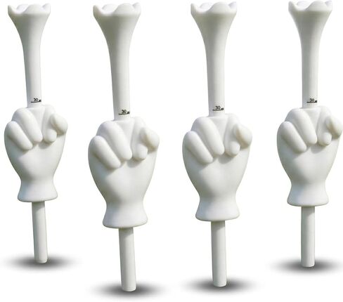 Funny Golf Tee Gift Set, 24-Piece – Silicone Fist Toppers & 3-1/4" Plastic Tees with Height Markers, Novelty Golf Prank Gift for Men, Parties & White Elephant Exchange in Kuwait