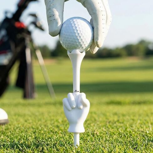 Funny Golf Tee Gift Set, 24-Piece – Silicone Fist Toppers & 3-1/4" Plastic Tees with Height Markers, Novelty Golf Prank Gift for Men, Parties & White Elephant Exchange in Kuwait