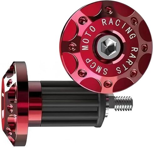 2 PCS Motorcycle Bar End Plug, 7/8" Alloy Handlebar Grip End Caps, Universal Handlebar Plug Replacement, for Most Dirt Bikes, Mountain Bike, Electric Bike (Red) in Saudi Arabia