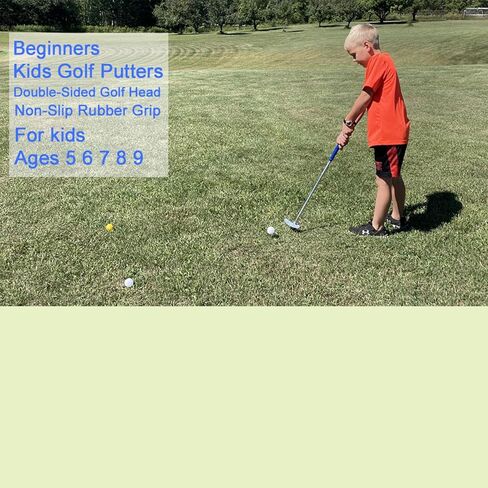 Upgraded Kids Toy Golf Set with 6063 Aluminum Alloy Golf Putter, 8 Plastic Golf Balls, 1 Clubs, Big Putting Mat, 5-9 Toddler Mini Golf Games, Indoor Outdoor Sports Toys for Boys Girls in Kuwait
