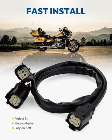 Tour Luggage Pack Quick Disconnect Wiring Harnesses, Plug-n-Play Power tap Harness Fit for Harley Touring Road King, Street Glide, Road Glide, Electra Glide Standard and Select CVO 2014-2024 in Kuwait