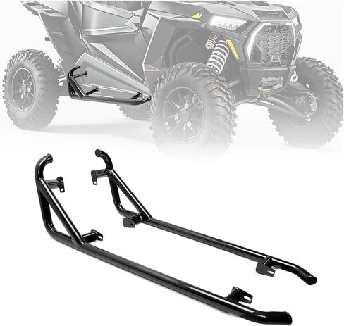 Nerf Bars Rock Sliders متوافقة مع 2014-2022 Polaris RZR XP 1000 S 900 XC Turbo (بابين) قضبان Nerf الجانبية اليسرى واليمنى باللون الأسود in Kuwait