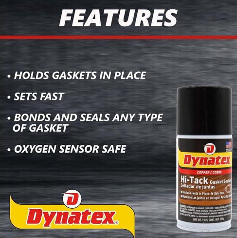 Dynatex 49358 بخاخ لاصق ذو حشية عالية، رائحة مذيبة لاذعة، -65/450 درجة فهرنهايت، علبة رذاذ 9 أونصة، أحمر in Saudi Arabia