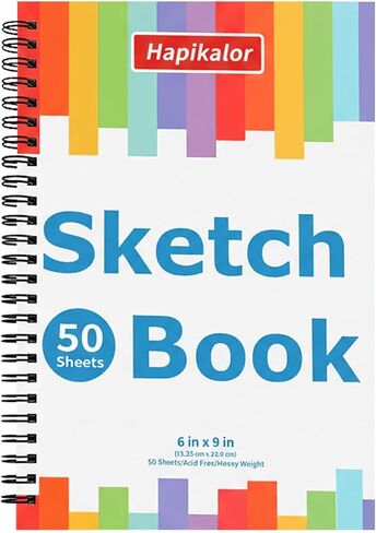 4 Pack 9x12 Sketch Book Spiral Bound, 50 Sheets Each 100gsm/68lb Acid-Free Drawing Paper, Lay-Flat Art Sketch Pad for Dry Media, Pencil, Charcoal, Sketching & Practice, School Supplies for Kids Adults in Saudi Arabia