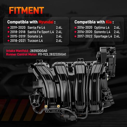 283102GGA0 مشعب السحب مع محرك تحكم عداء متوافق مع Hyundai Kia 2015-2019 Sonata 2018-2021 Tucson 2019-2020 Santa Fe 2018 Santa Fe Sport 2016-2020 Optima 2016-2020 Sorento L4 2.4L in Kuwait