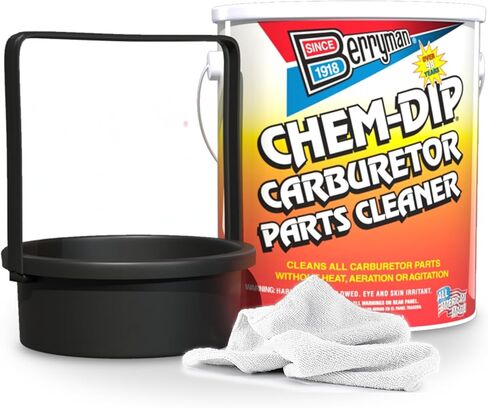 منظف ​​أجزاء المكربن ​​من بيريمان Chem-Dip 0996-ARM (96 أونصة) مع منشفة متجر Dip Basket | منظف ​​المكربن، محلول الغمس والنقع لأجزاء الكربوهيدرات، والطائرات، وأجسام الخانق in Kuwait