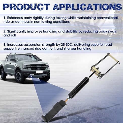 3611-Y 2PCS Rear Leaf Spring Suspension Enhancement Kit Fit for Ford F150 4WD (2009-2023) | 25-50% Strength Boost, 2-3 Inch Lift (Not an HD model) in Kuwait