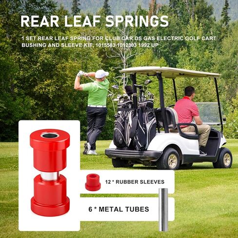 RYANSTAR RACING Rear Leaf Spring Bushing Kit Compatible with Club Car Precedent 2004-Up Golf Carts, Rear Suspension Bushing & Sleeve Set, Durable Polyurethane Replacement Parts in Kuwait