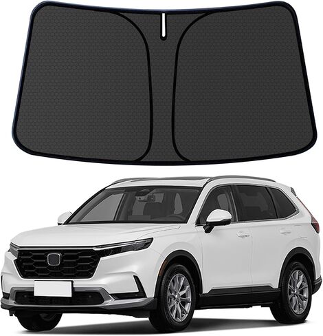 CRV Customized Windshield Sun Shade for 2023 2024 2025 2026 CRV LX/EX/EXL/Sport/Sport-L/Sport Touring Hybrid Front Window Sunshade Visor Protector Foldable Blocks UV Rays Keep Car Cooler Accessories in Saudi Arabia