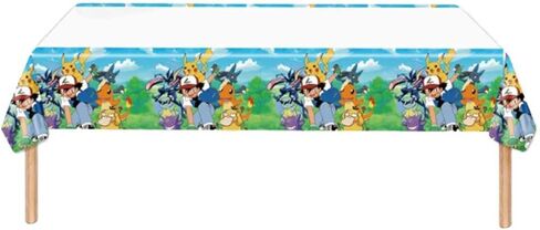 118 Pcs anime Birthday Party Supplies Set, anime Theme: 1Banner, 20Cups, 6Hanging Swirls, 30(Spoons+Forks+Knives), 1Tablecloth, 20Plates(9 inch), 20Plates(7 inch), 20Napkins in Kuwait