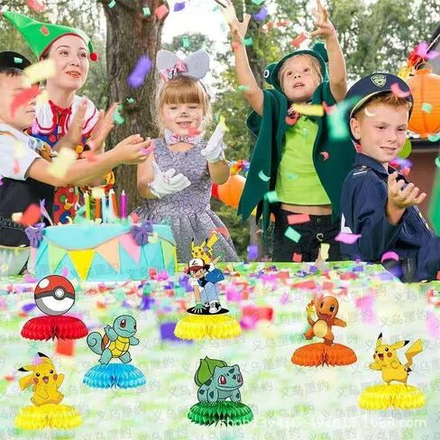anime Birthday Party Supplies , 9Pcs Honeycomb Centerpieces for Toy animen Decorations, Double Sided Table Decorations Centerpieces Party. in Kuwait
